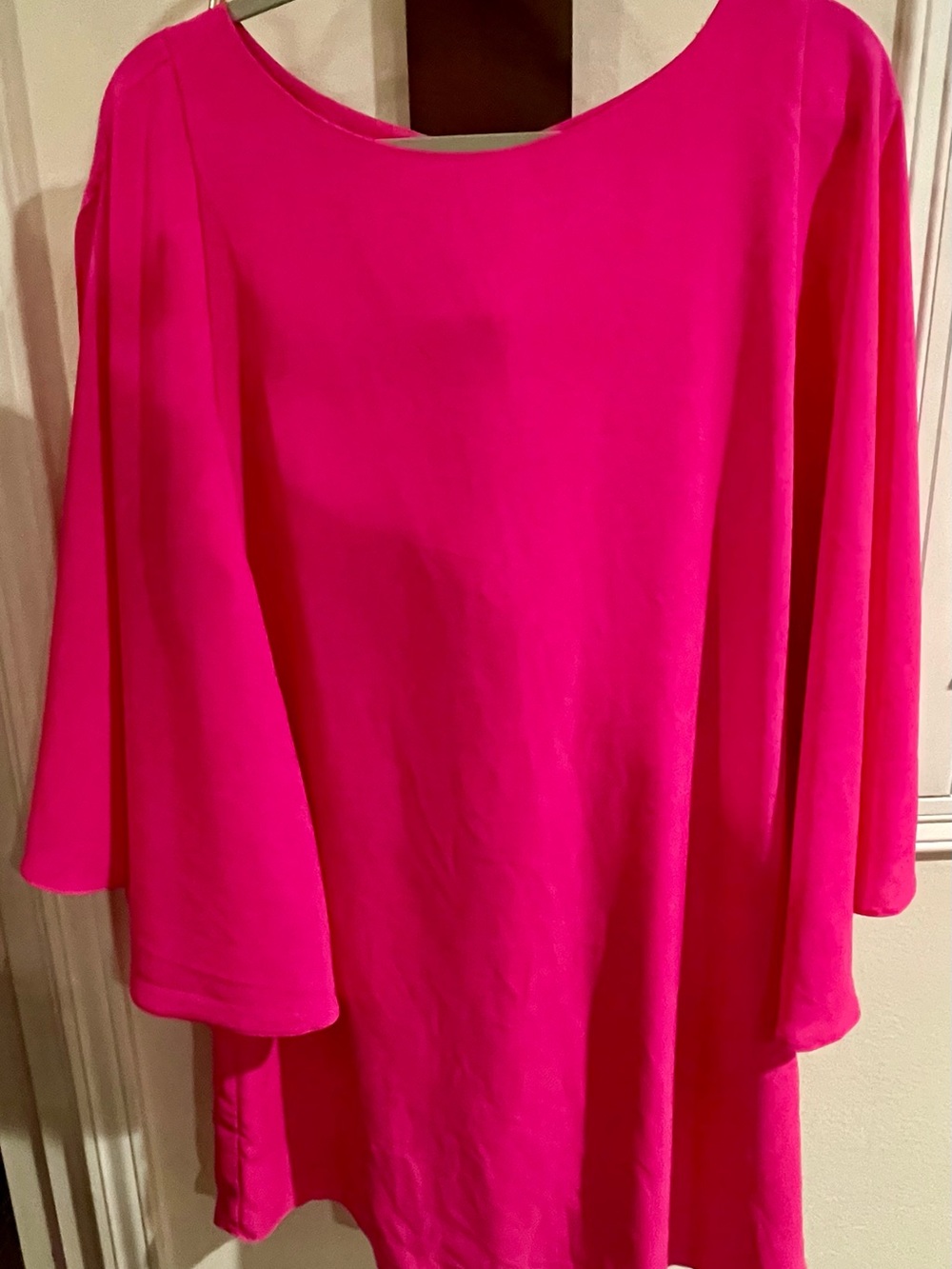 Chelsea28 Bright Fuchsia Boatneck Tunic Top/Mini Dress